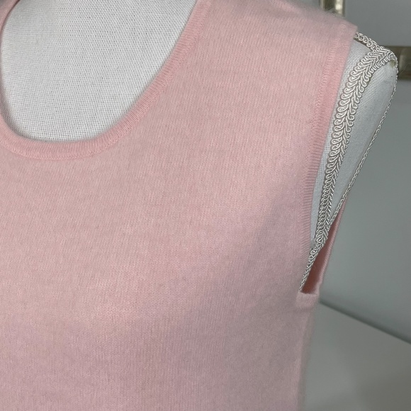Cashmere Precious Fiber 100% Cashmere Sleeveless Shell Size Large - Picture 3 of 8